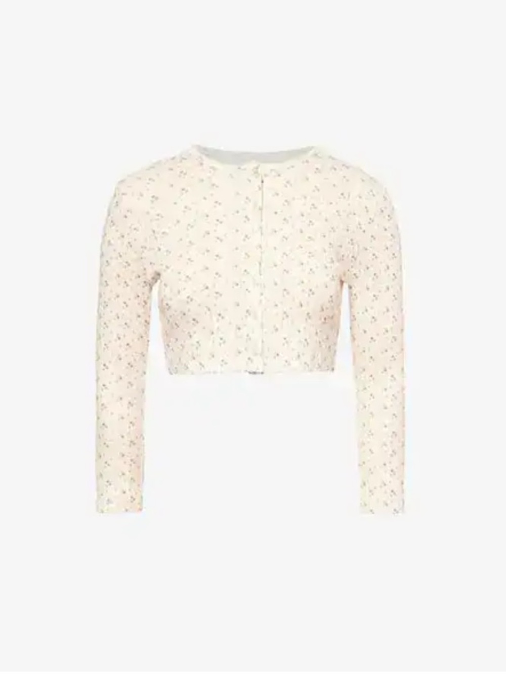 Cou Cou Floral-Print Cropped Cardigan